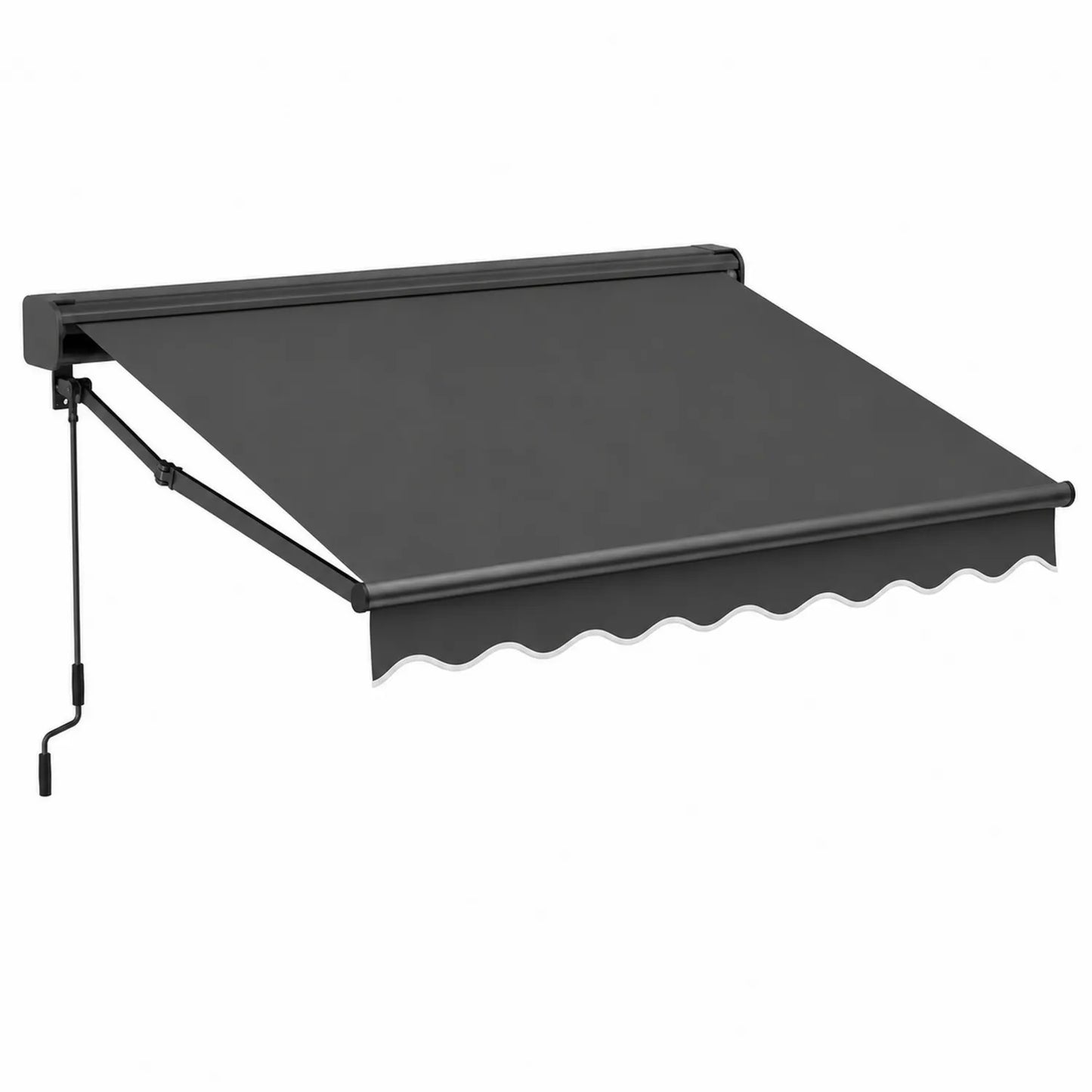 Aluminium Polyester Markise Grau 300 x 250 cm