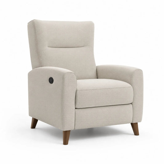 Stoffsessel mit Verstellfunktion, Beige, 75x90x100cm