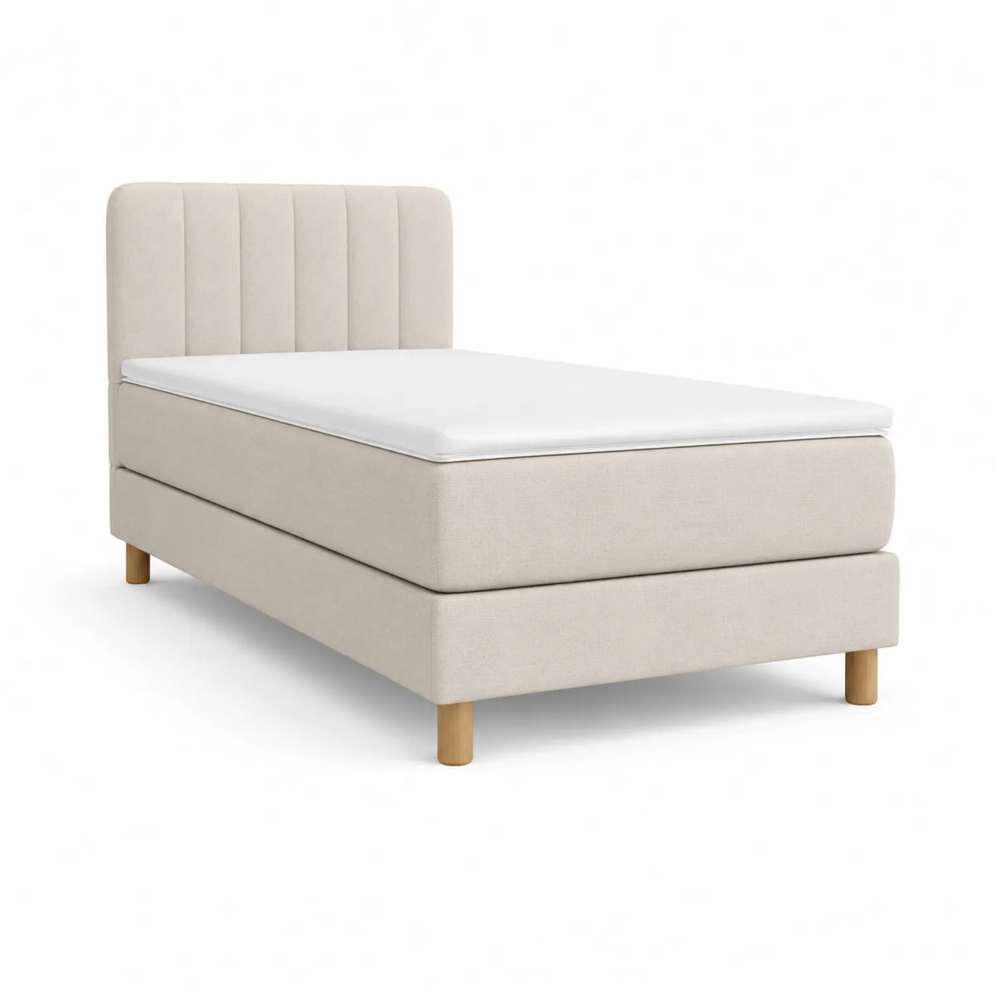 Boxspringbett 90x200 cm Stoff Beige