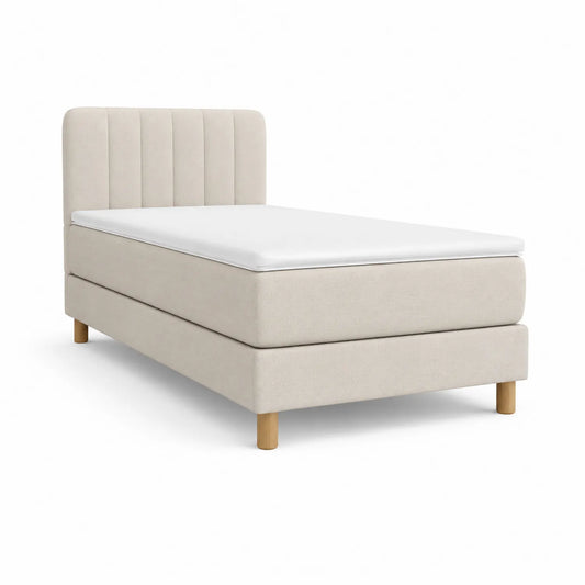 Boxspringbett 90x200 cm Stoff Beige