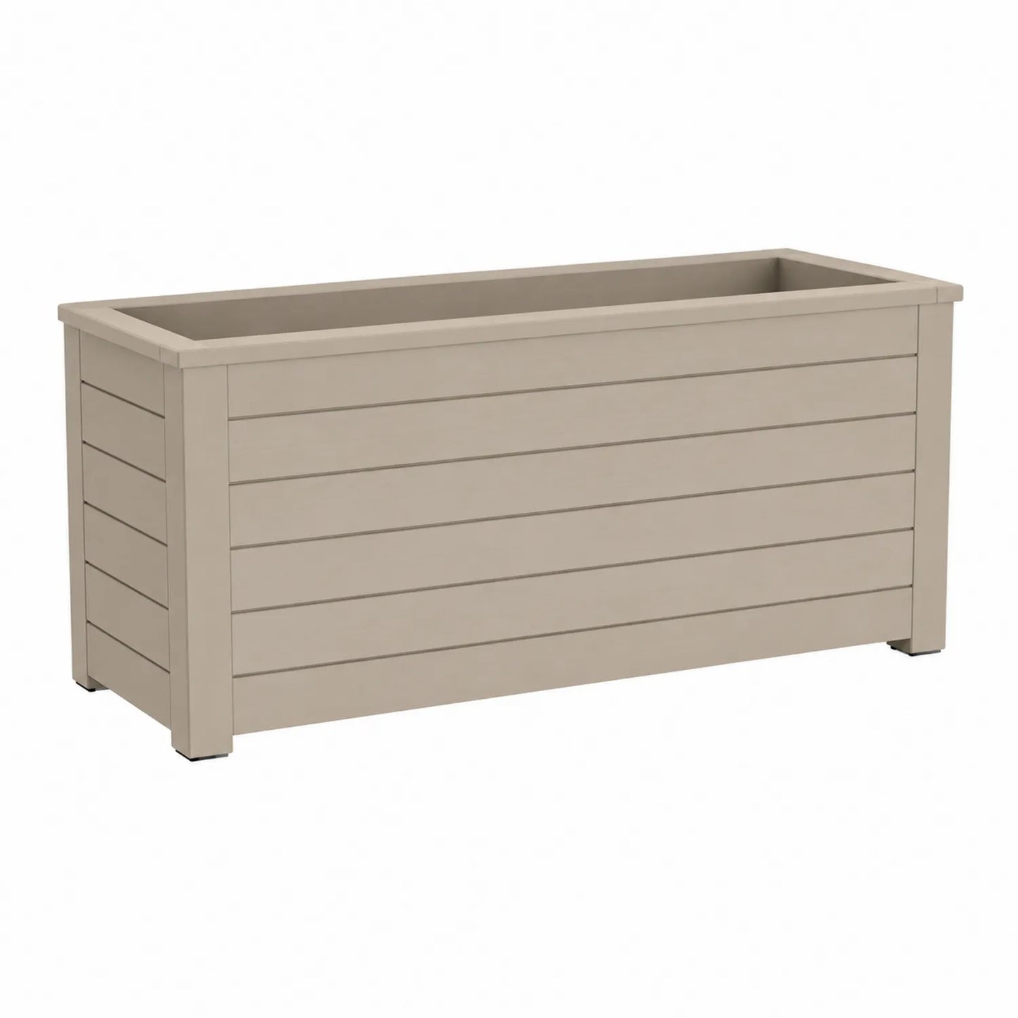 Rechteckiger Pflanzkübel Kunststoff Beige 100x40x50 cm