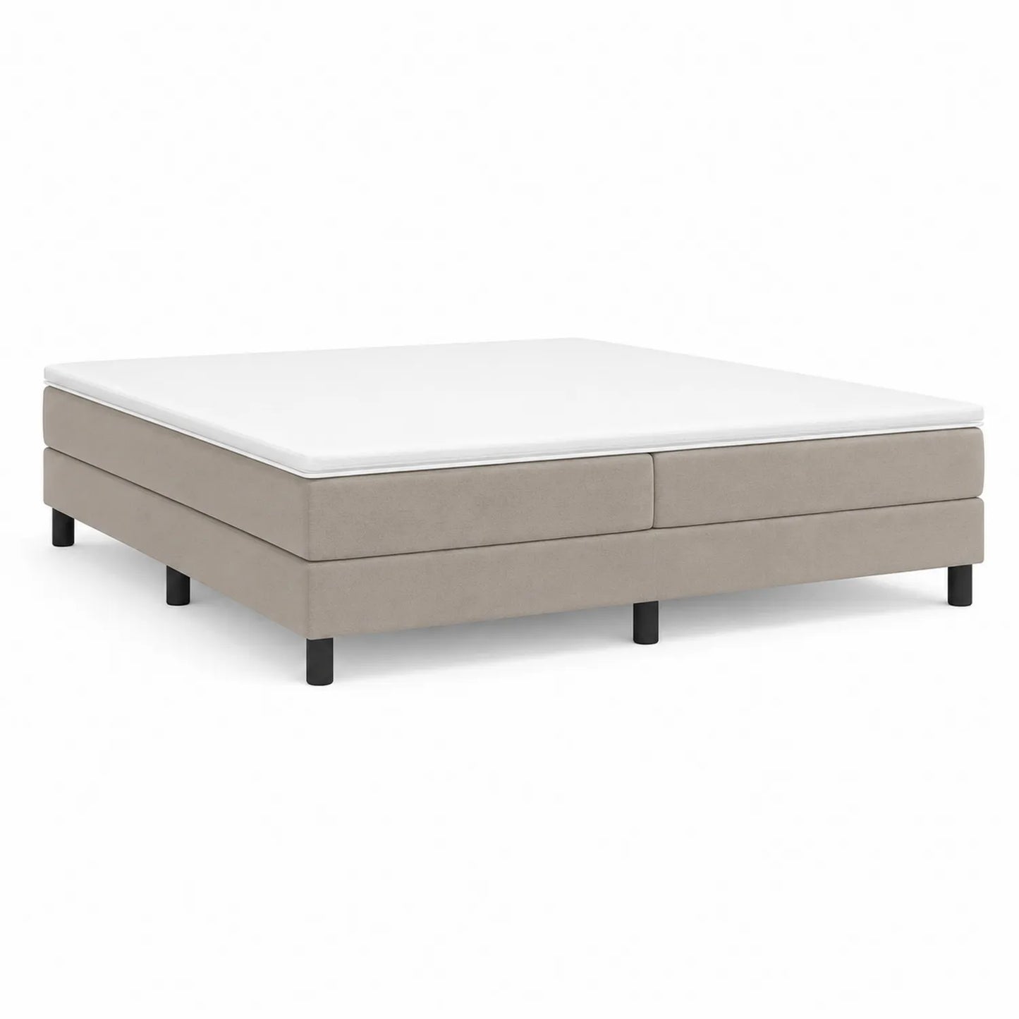 Boxspringbett 180x200 cm Textil Polyester Beige