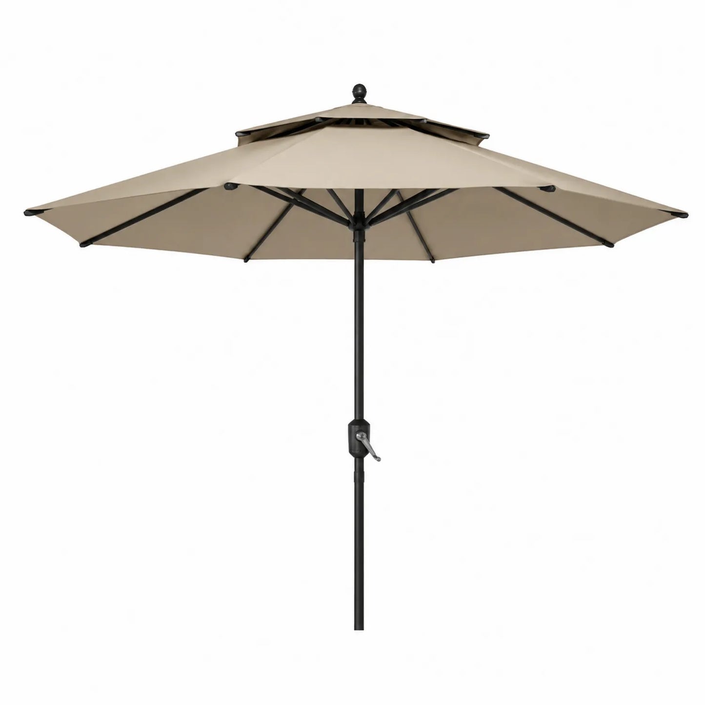 Aluminium Gartenschirm Polyester Beige Rund 300cm