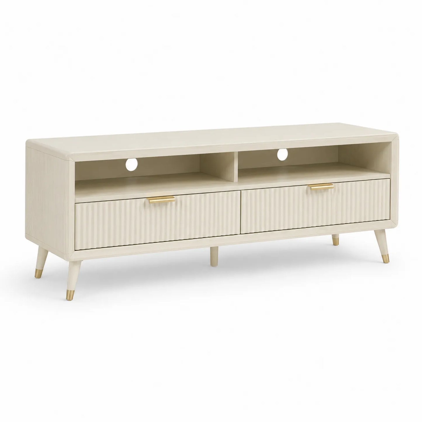 TV-Möbel Fernsehtisch Holz Beige 120cm