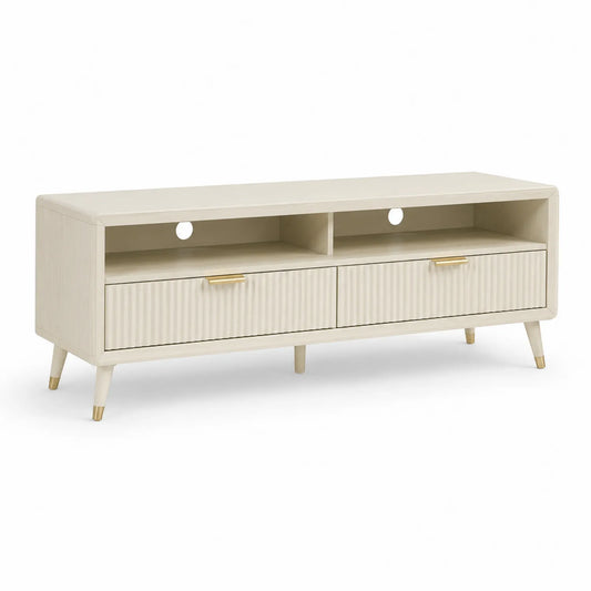 TV-Möbel Fernsehtisch Holz Beige 120cm