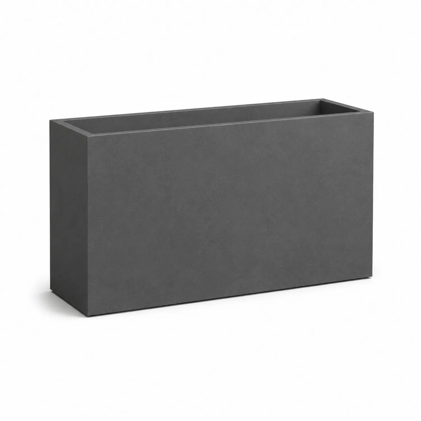 Rechteckiger Blumentopf aus Beton Grau 80x30x40 cm