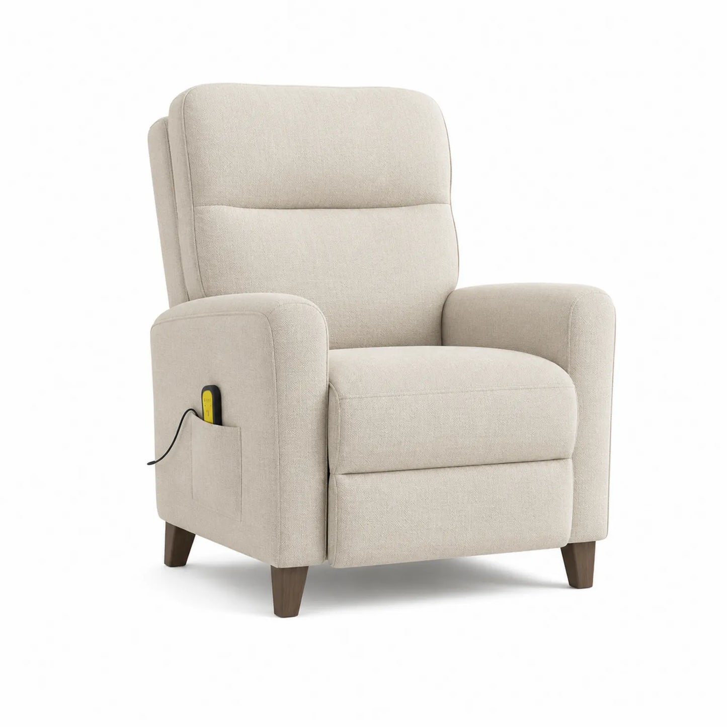 Elektrischer Relaxsessel aus Leinen Beige mit Massagefunktion