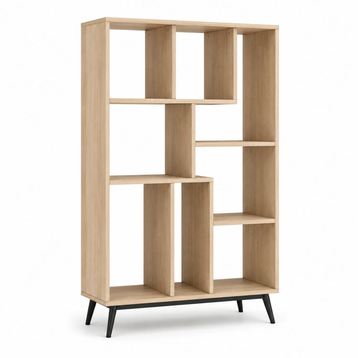 Holz Regal Bücherregal mit Metallbeinen 80x30x150cm