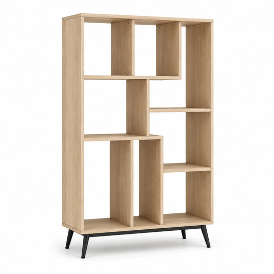 Holz Regal Bücherregal mit Metallbeinen 80x30x150cm