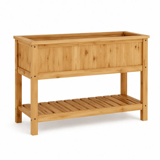 Holz Pflanzgefäß aus Tannenholz Natur 100x40x80cm